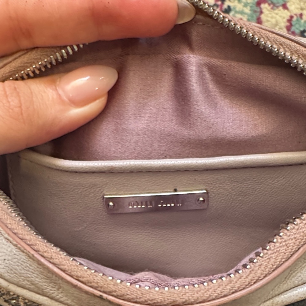Miu Miu Silver Glitter Mini Bag - Picture 5 of 6